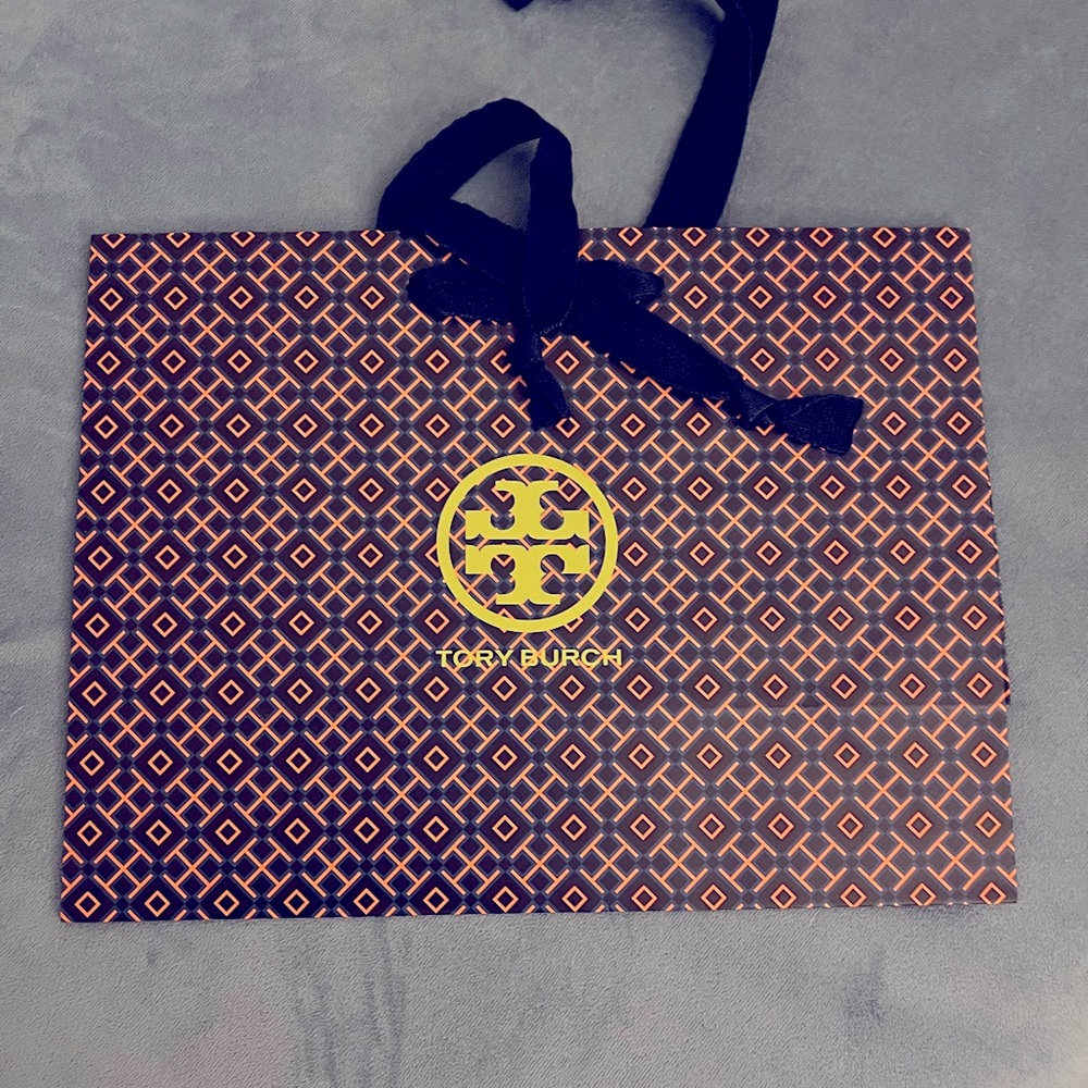 Set of 2–Small Orange/Navy Tory Burch Shopper—New!